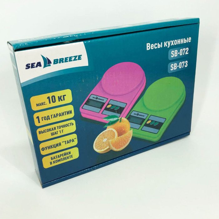 Ваги кухонні SeaBreeze SB-073, Електричні кухонні ваги, Точні кухонні ваги. Колір: зелений