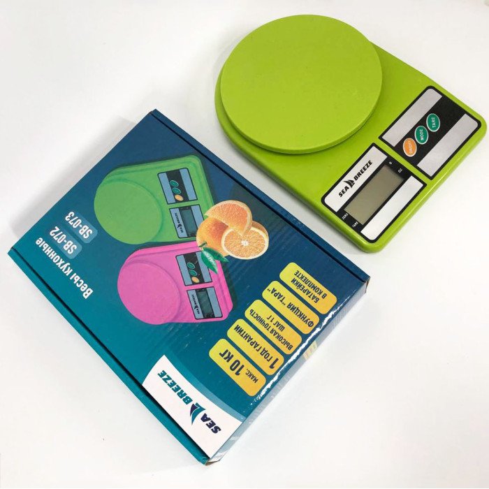 Ваги кухонні SeaBreeze SB-073, Електричні кухонні ваги, Точні кухонні ваги. Колір: зелений