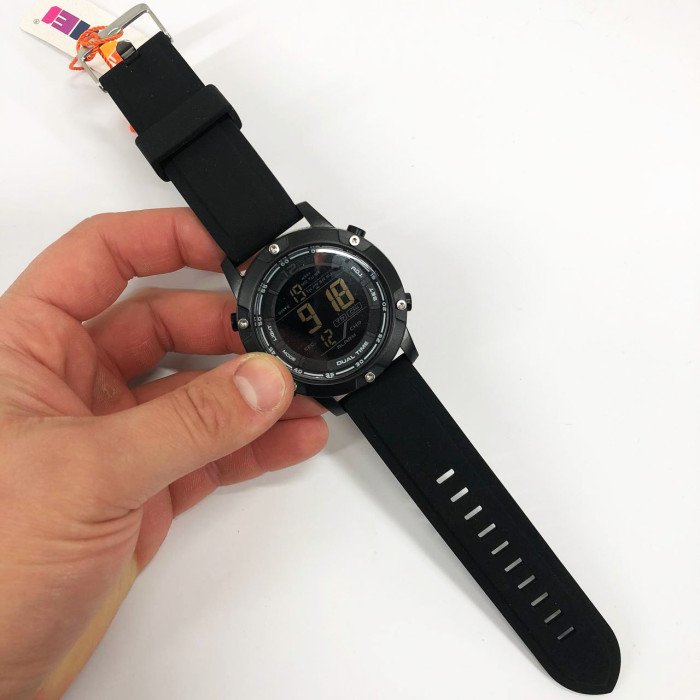 Годинник наручний чоловічий SKMEI 1762BK BLACK, Чоловічий армійський водостійкий тактичний годинник. Колір: чорний