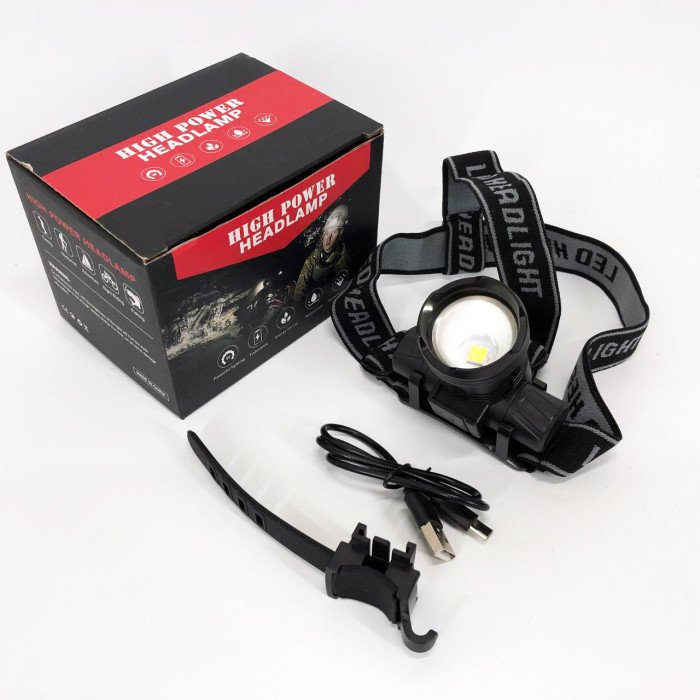 Ліхтар налобний PLD-5835-P50 з велокріпленням, ліхтар акумуляторний для риболовлі, водонепроникний