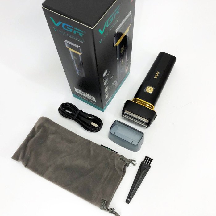 Електробритва VGR V-355 шейвер для вологого та сухого гоління, бездротова електробритва, триммер