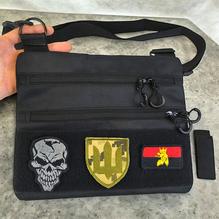 Тактичний рюкзак через плече, Нагрудна сумка чоловіча тактична тканинна, Нагрудна сумка кобура