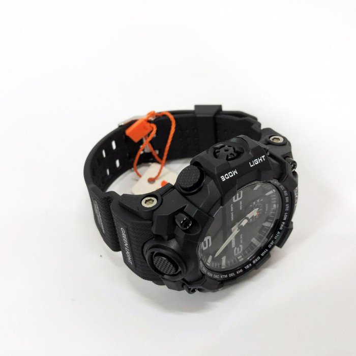 Годинник наручний чоловічий SKMEI 1586BK BLACK, водонепроникний чоловічий годинник, годинник спортивний. Колір: чорний