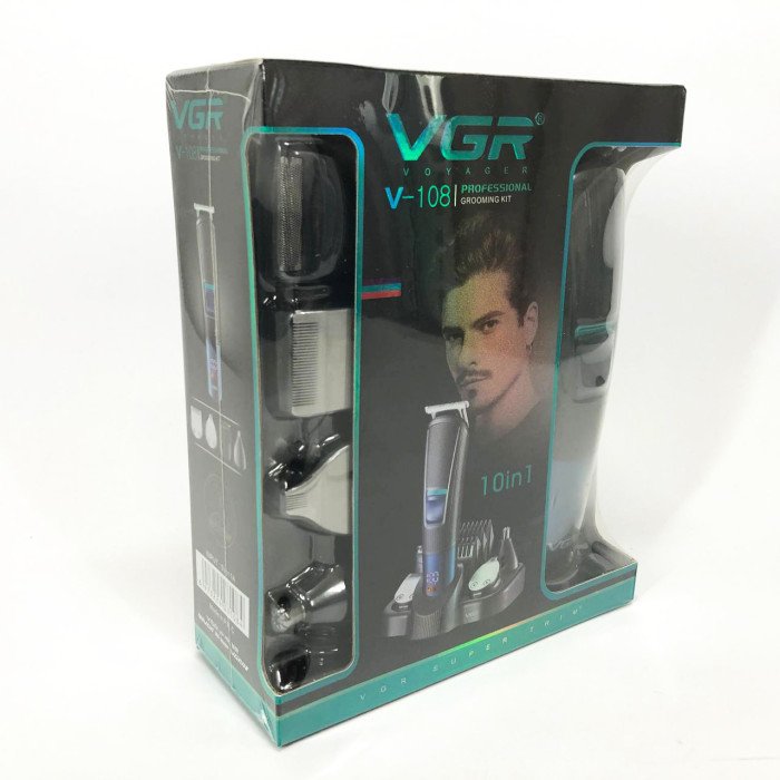 Машинка для стрижки волосся VGR V-108 тример машинка для стрижки 10 в 1, Професійна електробритва