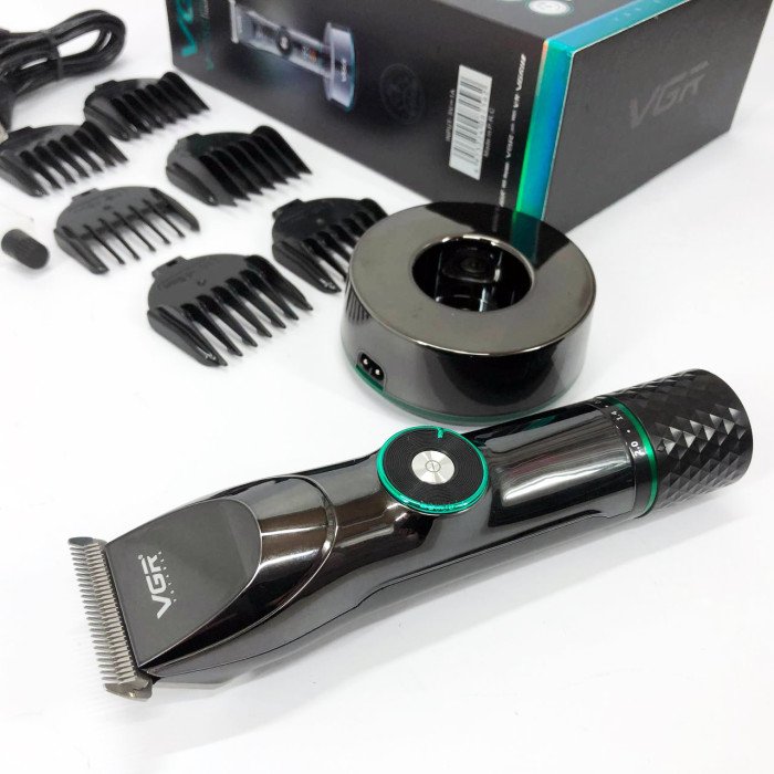 Професійна бездротова машинка для стрижки волосся та бороди VGR V-256, бездротова електробритва