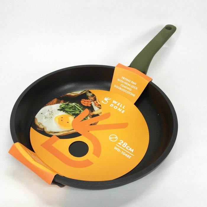 Сковорода для індукційної плити 28 см Well-Done WD-1048E Double Go Stone, сковорода з товстим дном