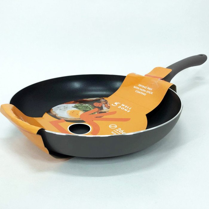 Сковорода алюмінієва 26 см WELL DONE WD-1016B індукція, сковорода з товстим дном