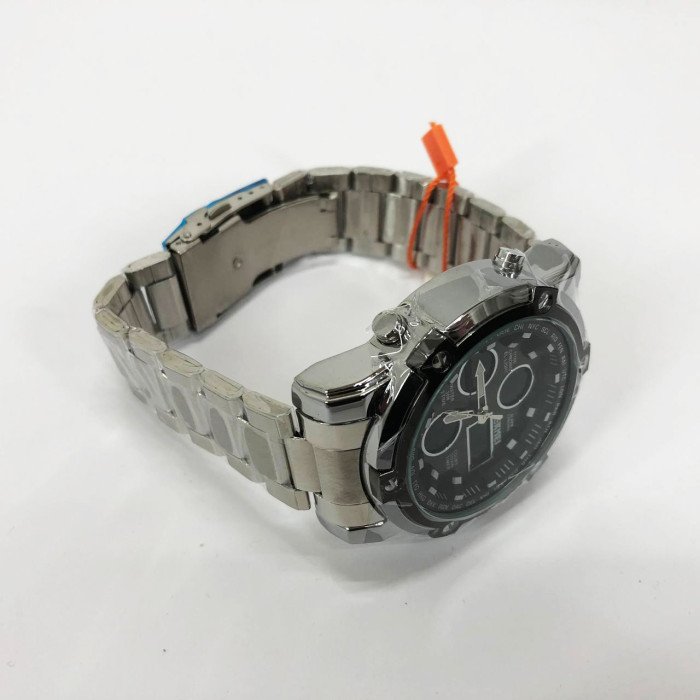 Годинник наручний чоловічий SKMEI 1389SIBK SILVER-BLACK, модний чоловічий годинник. Колір: срібний + чорний