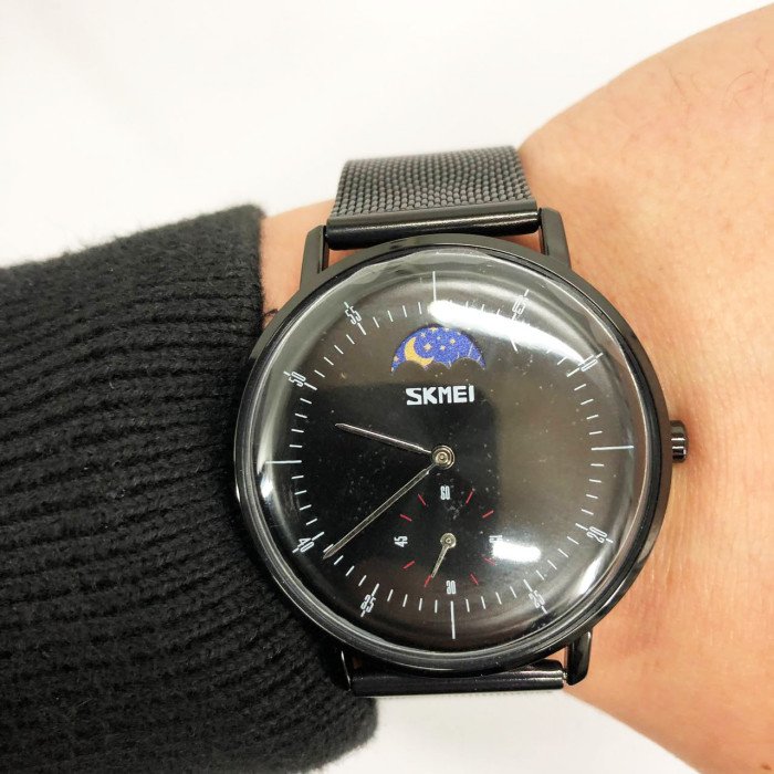 Годинник наручний чоловічий SKMEI 9245BK, чоловічий годинник стильний годинник на руку, оригінальний чоловічий годинник