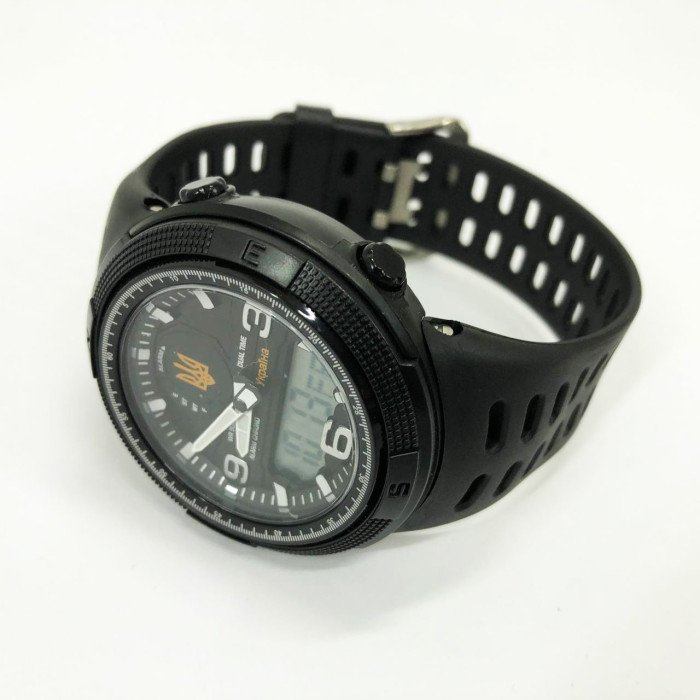 Годинник наручний чоловічий SKMEI 5561/1655BKWT, спортивний, Чоловічий армійський водостійкий тактичний годинник