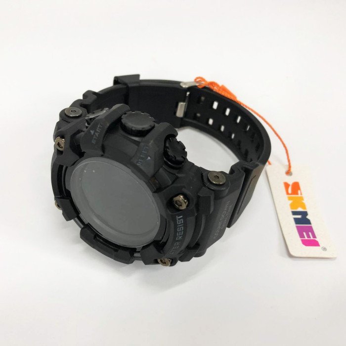 Годинник наручний чоловічий SKMEI 1968BKBK BLACK-BLACK, водостійкий тактичний годинник. Колір: чорний