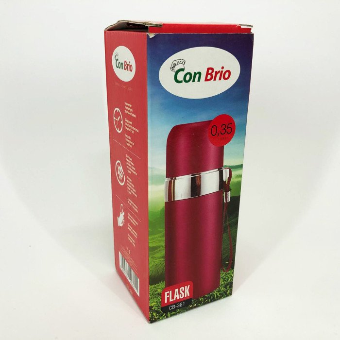 Термос Con Brio CB-381 Gold 0,35л, Термос для питної води, Якісний термос для дому. Колір: рожевий