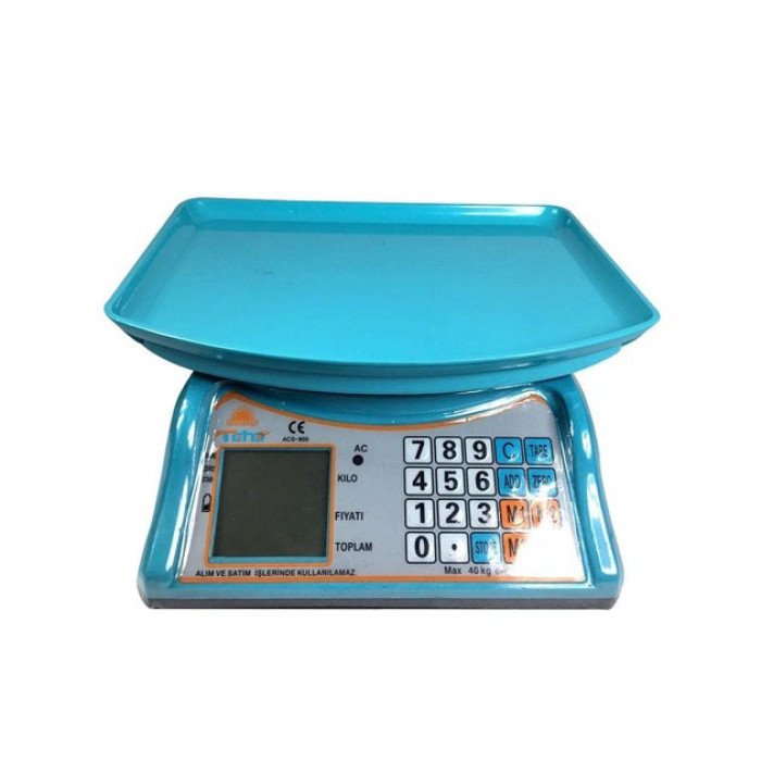 Електронні ваги Rainberg RB-805 40 кг led підсвічування. Колір: блакитний