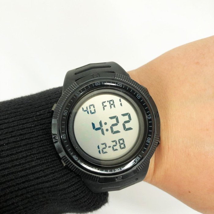 Годинник наручний чоловічий SKMEI 1632BKWT BLACK-WHITE, годинник для військовослужбовців. Колір: чорний