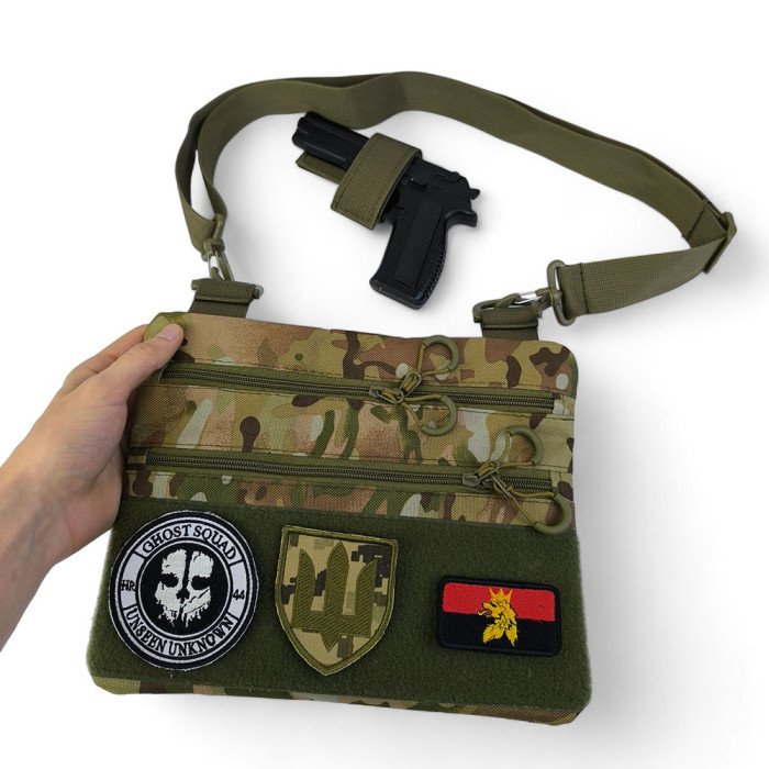 Чоловіча тактична сумка барсетка, Рюкзак чоловічий військовий тактичний, Нагрудна сумка кобура