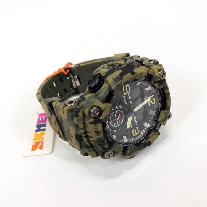 Годинник наручний чоловічий SKMEI 1965CMGN CAMO GREEN, військовий чоловічий наручний годинник зелений. Колір: камуфляж
