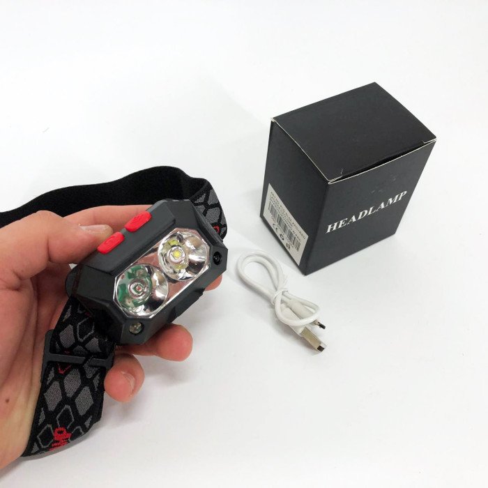 Ліхтар налобний акумуляторний PLD-SL02-XPG, Налобний прожектор, Потужний ліхтар для риболовлі