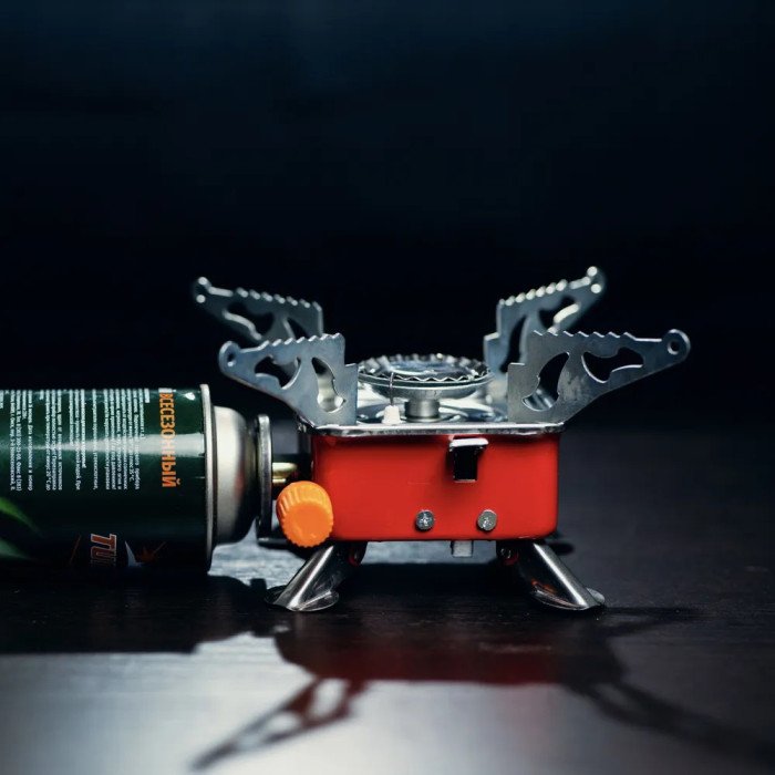 Газовий пальник для їжі, Мініатюрний газовий пальник, Міні плита похідна, Газовий пальник туристичний