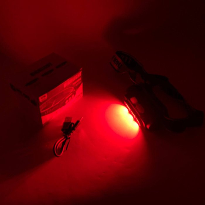 Ліхтар налобний PLD-2119B-XPE+2COB(white+red), Ліхтар на голову для риболовлі, Водонепроникний ліхтарик