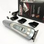 Бездротова машинка для стрижки волосся GEMEI GM-6112 акумуляторна, окантувальна машинка. Колір: сірий