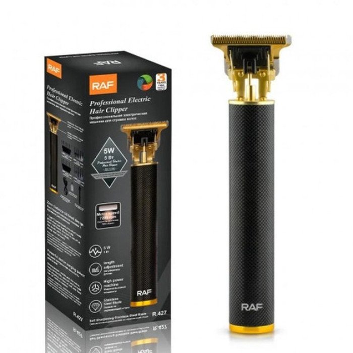 Тример акумуляторний для стрижки волосся RAF R.427 для бороди вусів машинка для стрижки 5 Вт