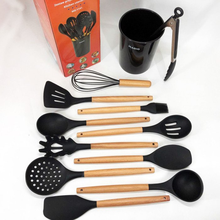 Набір кухонний із 11 силіконових предметів Magio MG-1141, Набір приладдя для кухні із силікону