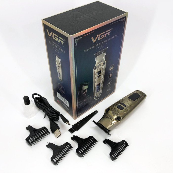 Професійна машинка для стрижки волосся триммер VGR V-901 з насадками, професійна електробритва