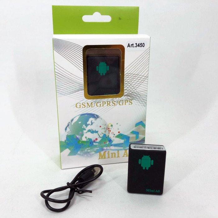 Міні GPS трекер через SIM карту А8 з вбудованим мікрофоном, GPS GSM трекер для авто, Маячок