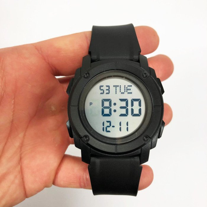 Годинник наручний чоловічий SKMEI 1853BKWT BLACK-WHITE, армійський годинник протиударний. Колір: чорний