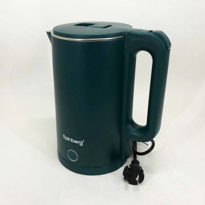 Чайник електричний Rainberg RB-2245 2000Вт 2л, гарний електричний чайник. Колір: зелений