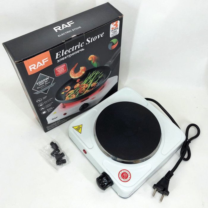 Електрична одноконфоркова дискова настільна плита RAF 8010A 1000 Вт, електрична комфорка
