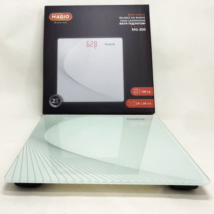 Ваги електронні скло підлогові Magio MG-800, Ваги для зважування людей, Ваги побутові підлогові