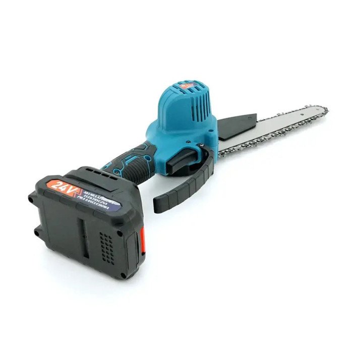 Акумуляторна ланцюгова міні пила KRAFFTEC 8 дюймів (20 см), з побутовою для дома, що перезаряджається батареєю.