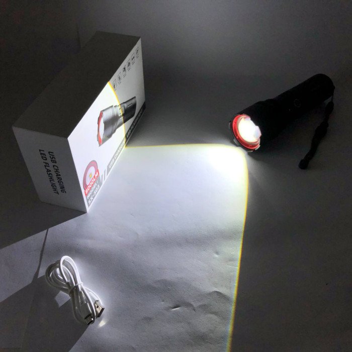 Ліхтар ручний акумуляторний PLD-503-TG powerbank, потужний акумуляторний лед ліхтарик, супер яскравий ліхтарик