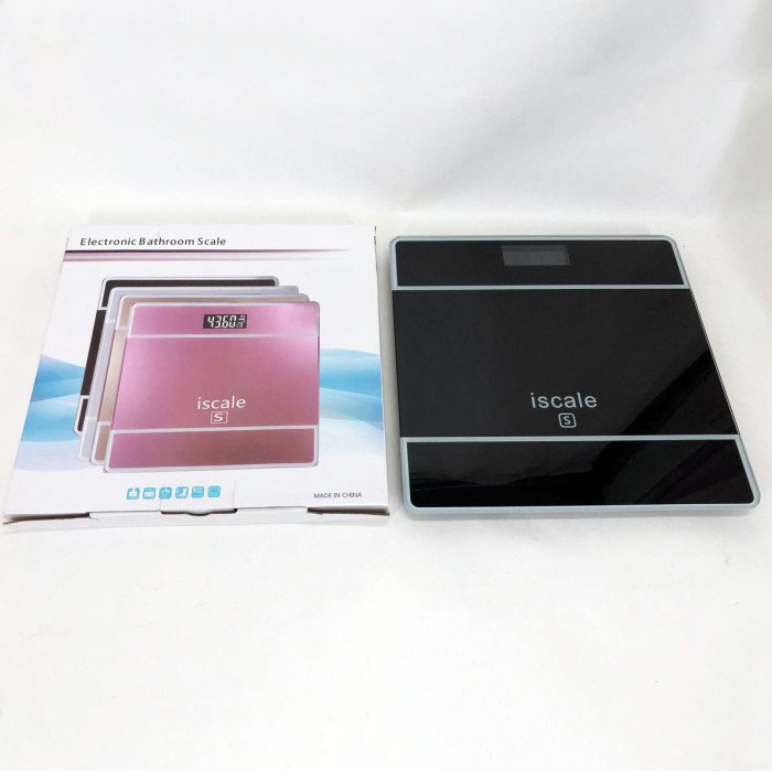 Ваги для підлоги електронні iScale 2017D 180кг (0,1кг), з температурою, ваги для підлоги. Колір: чорний