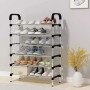 Полиця для взуття Shoe Rack 6 полиць Органайзер стійка 6 секцій 56х28х113см. Колір: чорний