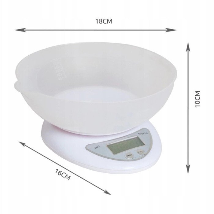 Ваги кухонні електронні B05A 1г до 5кг чаша, ваги для кондитера, для зважування продуктів