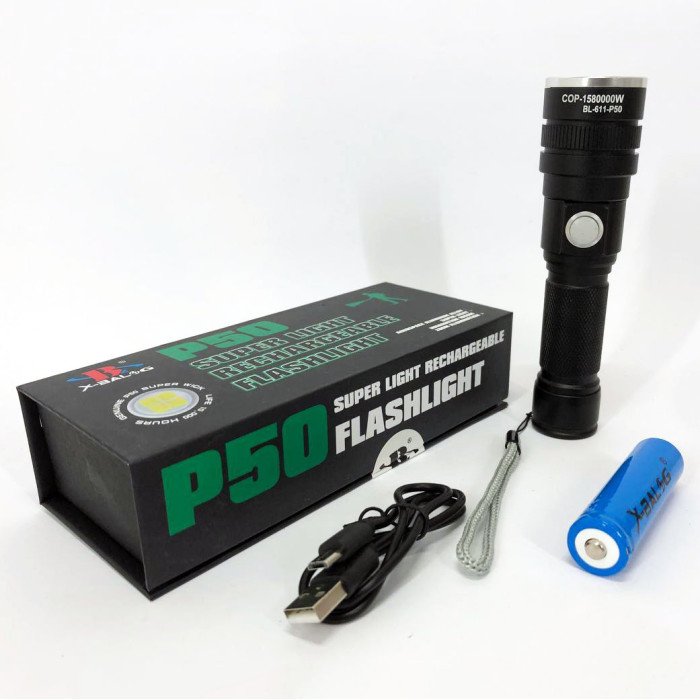 Ліхтар акумуляторний Bailong BL 611-P50, Ліхтарик поліс, Тактичний ліхтар, Ручний ліхтарик led