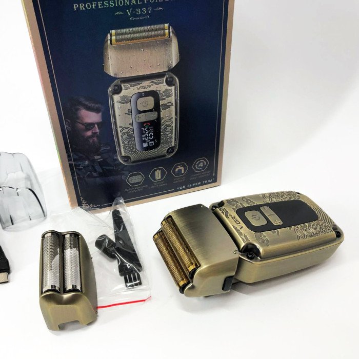 Електробритва VGR V-337 шейвер для вологого та сухого гоління, бритва для бороди, тример механічний