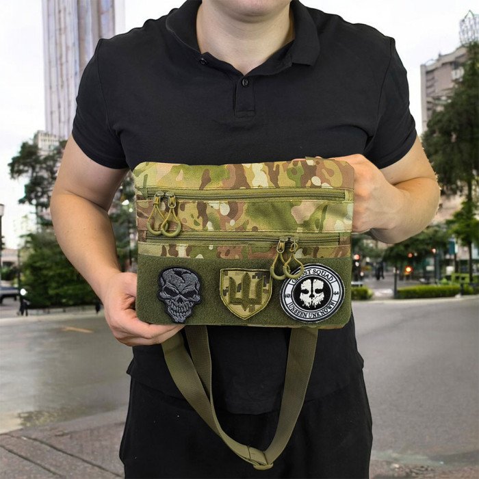 Чоловіча сумка нагрудна тактична, Сумка через плече військова, Тактичний рюкзак через плече