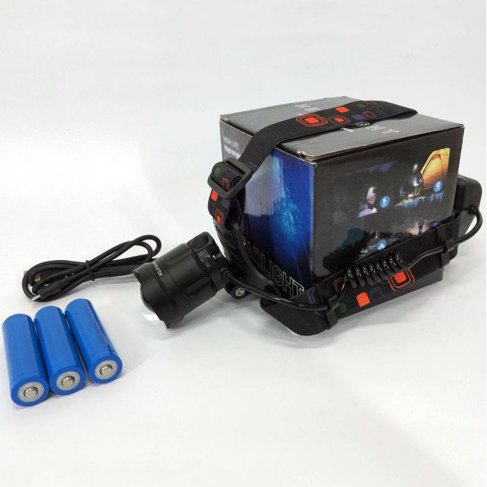 Ліхтар налобний X-Balong XQ-219-HP50 акумуляторний LED zoom з функцією Power Bank 3 режими роботи