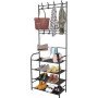 Вішалка для одягу New simple floor clothes rack з полицями для взуття метал