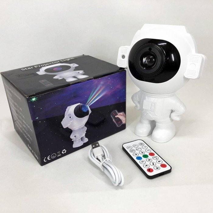 Зоряний 3D проектор Astronaut, Лазерний нічник-проектор астронавт LED, Міні лазерний проектор небо