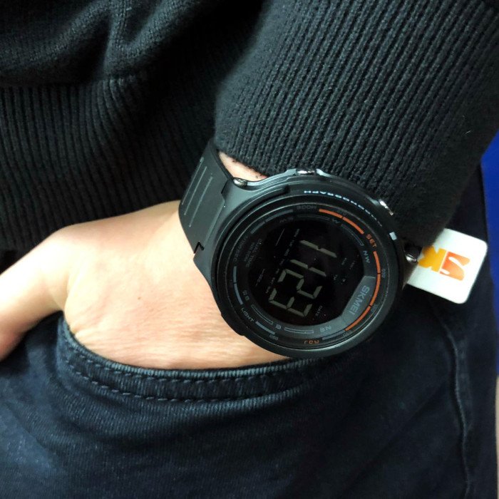 Годинники наручні чоловічі SKMEI 1841BK BLACK, для військовослужбовців, тактичні протиударні. Колір: чорний