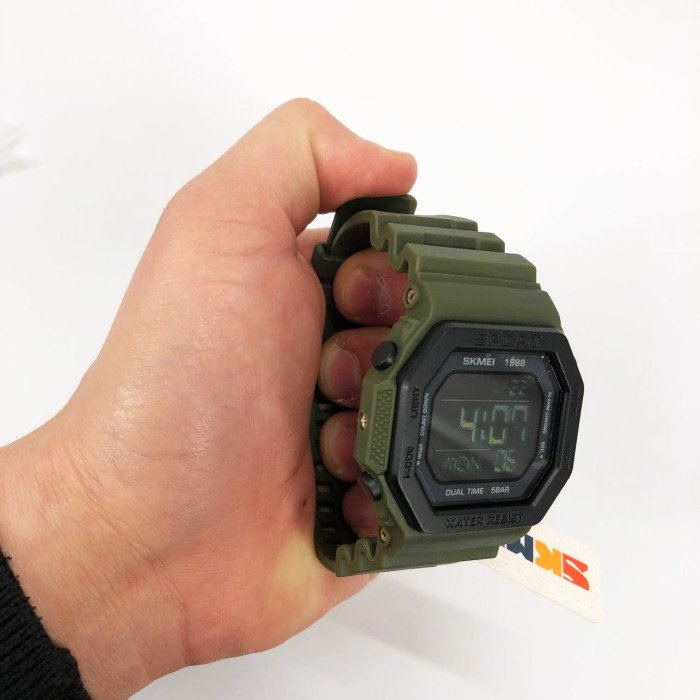 Годинник наручний чоловічий SKMEI 1988AG, армійський годинник протиударний, водонепроникний чоловічий годинник