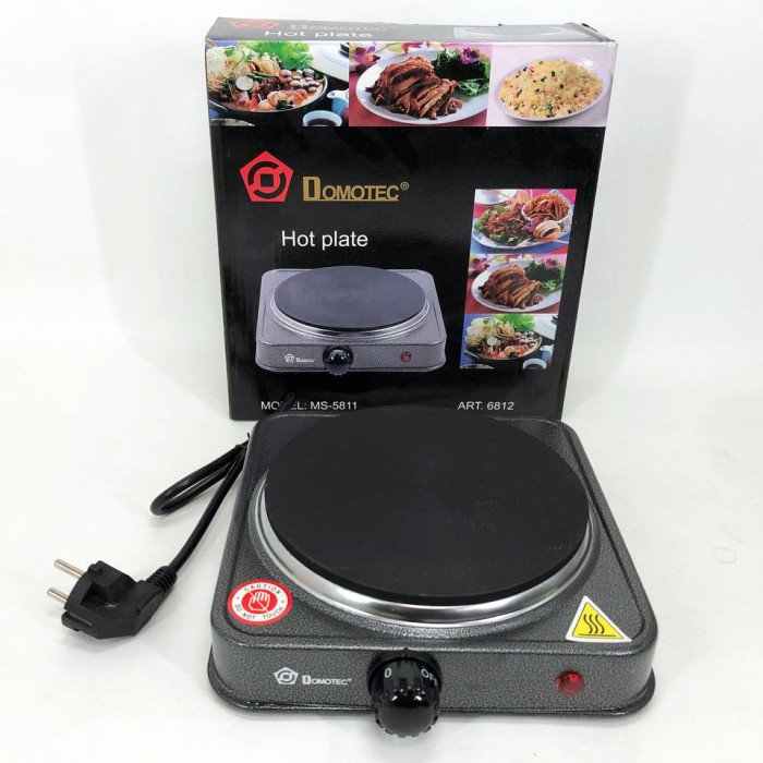 Електроплита DOMOTEC MS-5811 1500 Вт, переносна настільна електроплита, електроплита на 1 конфорку