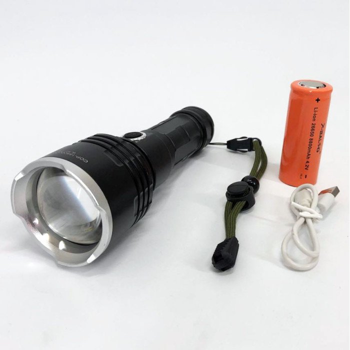 Ліхтар поліцейський X-Balog BL-531-P90 1х26650 8800mah USB/microUSB/ 3хААА R3 функція Power Bank