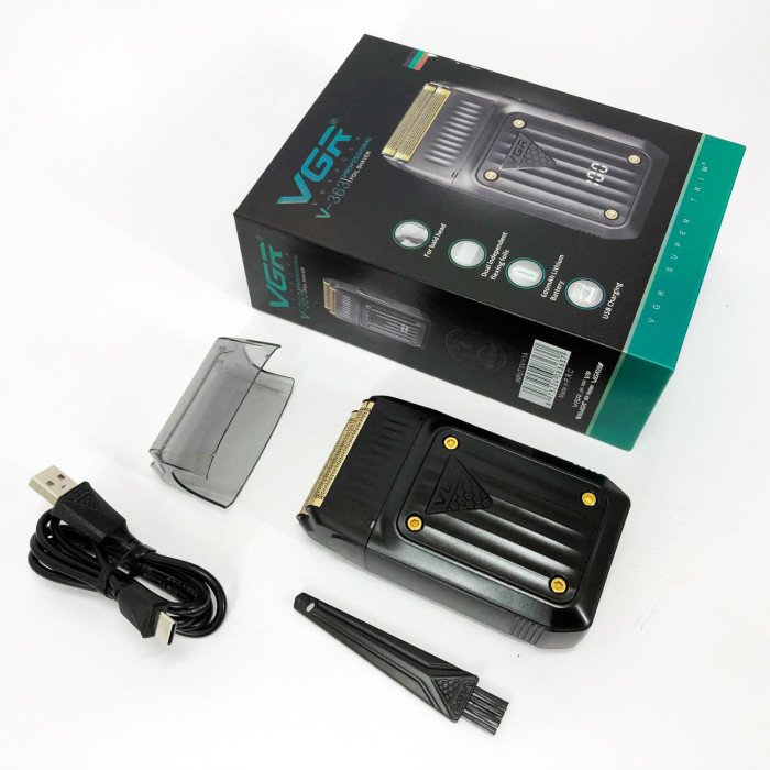 Електробритва VGR V-363, Тример для вусів, Електробритва з насадками для бороди, Тример бездротової