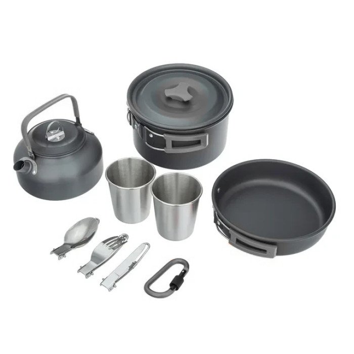 Набір посуду, Посуд кемпінг, Набір посуду для походу, Туристичний посуд для пальників