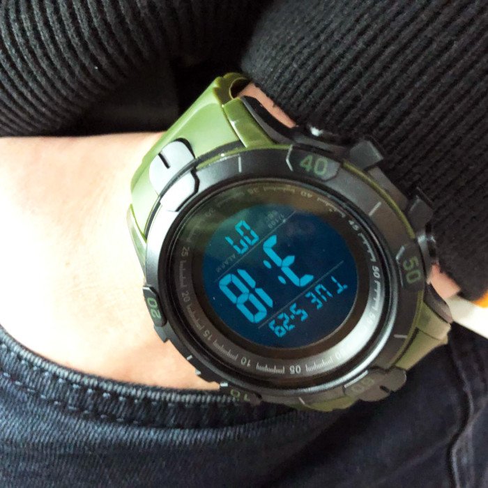 Годинник наручний чоловічий SKMEI 1475AG ARMY GREEN, брендовий чоловічий годинник, годинник для чоловіка. Колір: зелений